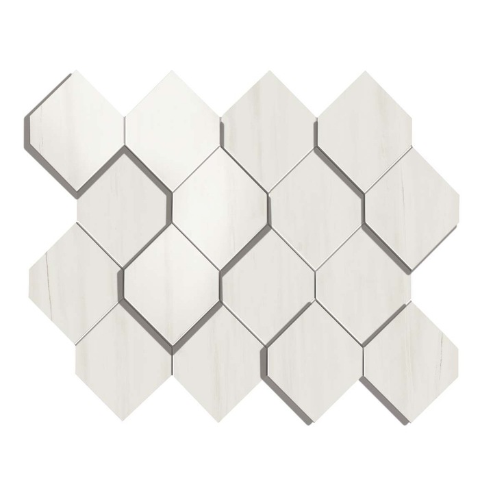 Mozaic 3D Atlas Concorde, Marvel Bianco Dol., 28.2X35.3 cm, 0.6m2/cutie