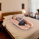 Husa perna maternitate YANYXR U-forma, lavabila, 140x80cm