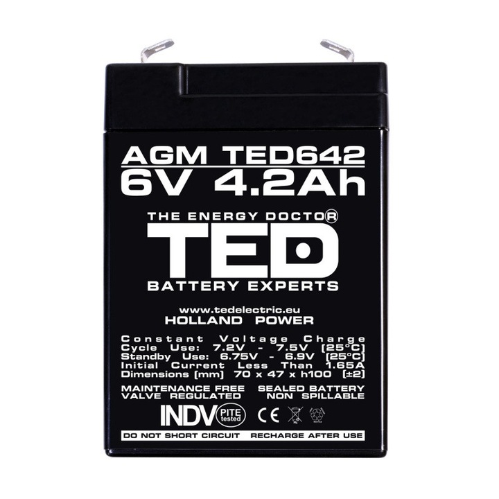 Acumulator, Baterie de 6V