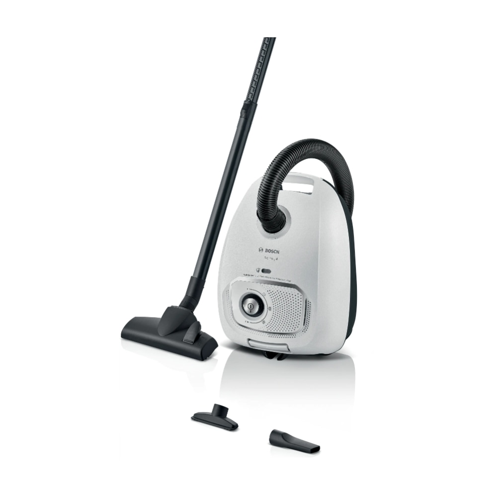 Aspirator cu sac Bosch BGB41WH1, 600W, 4 l, Sistem PowerProtect, Control electronic rotativ, Alb