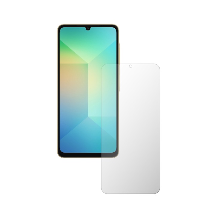 iSkinz Саморегенериращ се протектор за екран за Samsung Galaxy A06 5G - подходящ за калъф, невидим Skinz UHD, ултра прозрачен силикон с пълно покритие, лепен и гъвкав