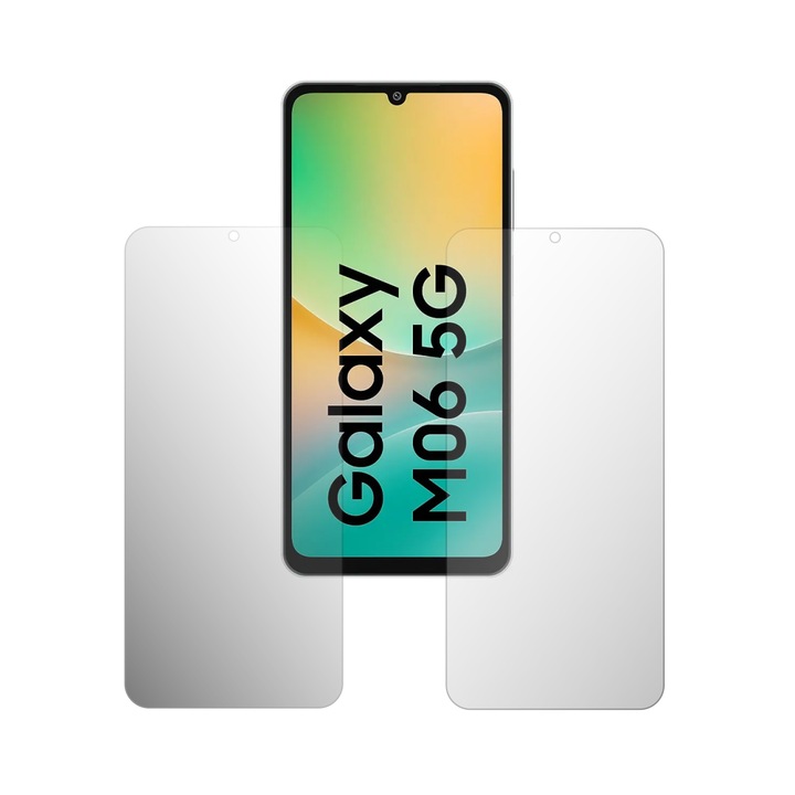 Комплект от 2 iSkinz матови протектора за екран за Samsung Galaxy M06 - подходящ за калъф, невидим Skinz мат, против пръстови отпечатъци, антирефлексно покритие, самозалепващ се и от гъвкав силикон