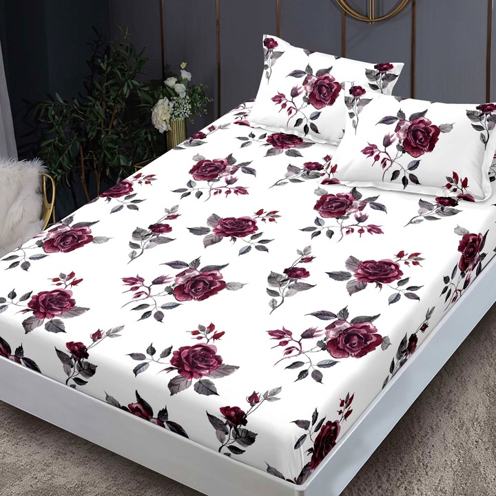 Finet Elegance ágytakaró készlet + 2 db párnahuzat 160x200 cm-es matrachoz, fehér, HF2FP72