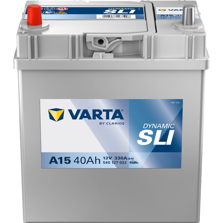 Автомобилен акумулатор Varta Dynamic SLI 40Ah 330A A15 540127033 (положителен извод отляво)