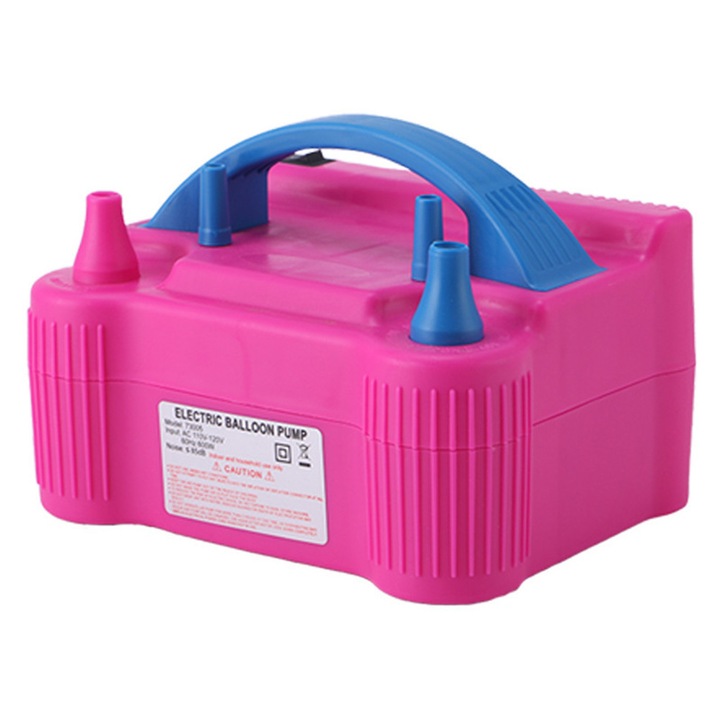 Електрическа помпа за балони, надувател за латексови и алуминиеви балони, компактен дизайн, двойна дюза