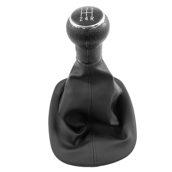 Nuca Schimbator Viteze Si Manson 5 Trepte VW Piele PU neagra Passat B5 [3B3] 2000-2005 Passat B5 [3B2] 1996-2001