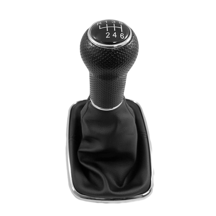 Nuca Schimbator Viteze Si Manson 6 Trepte VW Piele PU neagra Golf IV MK4 1J1 1999-2004
