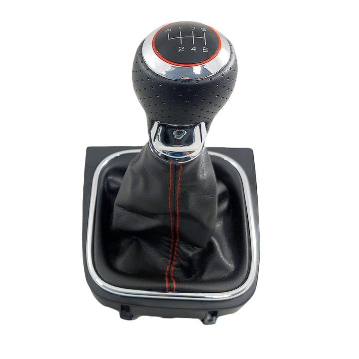 Nuca Schimbator Viteze Si Manson 6 Trepte VW Piele PU neagra Golf MK5 V 1K1 1K5 2005-2009 Golf MK6 VI AJ5 5K1 2009-2014