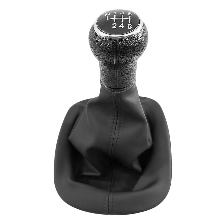 Nuca Schimbator Viteze Si Manson 6 Trepte VW Piele PU neagra Passat B5 [3B3] 2000-2005 Passat B5 [3B2] 1996-2001