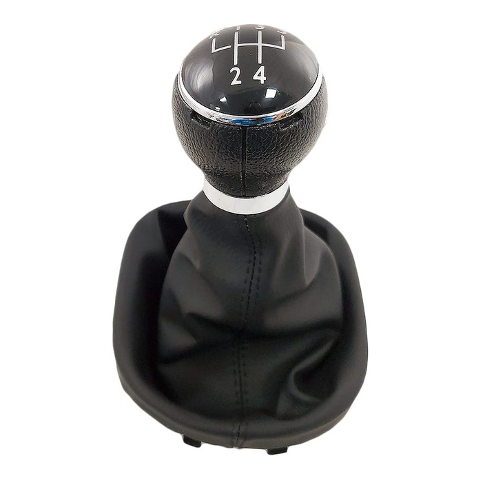 Nuca Schimbator Viteze Si Manson 5 Trepte VW Piele PU neagra Caddy III 2003-2011 1T1 1T2 2003-2010