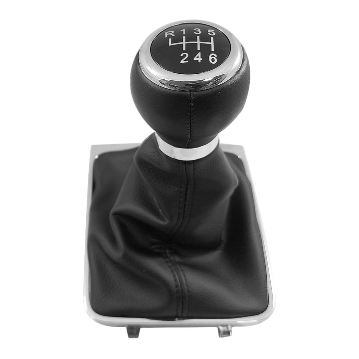 Nuca Schimbator Viteze Si Manson 6 Trepte VW Piele PU neagra Passat 3C2 B6 2005-2012