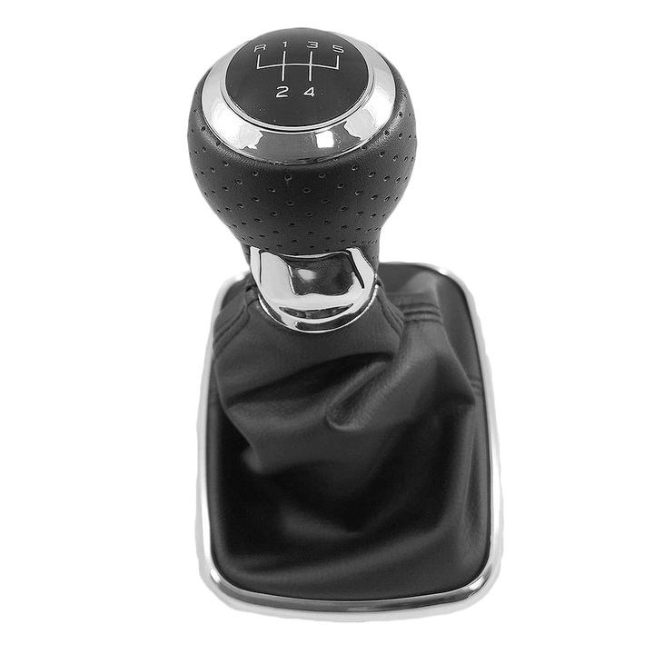 Nuca Schimbator Viteze Si Manson 5 Trepte VW Piele PU neagra Golf IV MK4 1J1 1999-2004