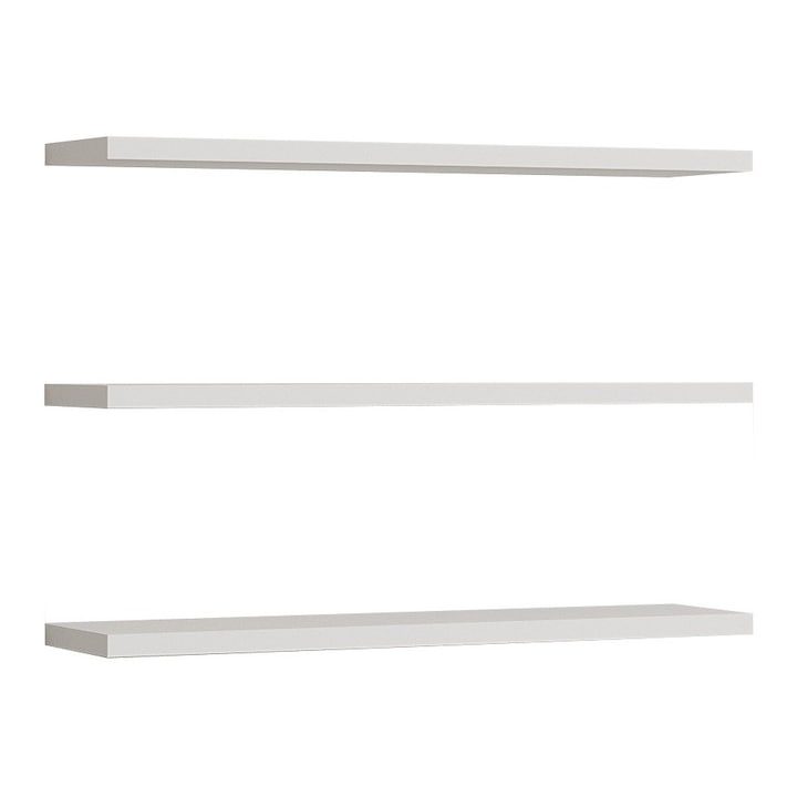Стенен рафт Puzzle-home HM8966.01, Бял, 3 броя, 60х14.5х1.8 см