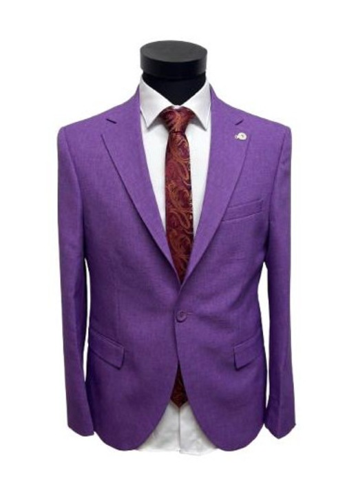 Sacou slim fit pentru barbati, Plus Scorpion, C-K-2266-17, Mov deschis