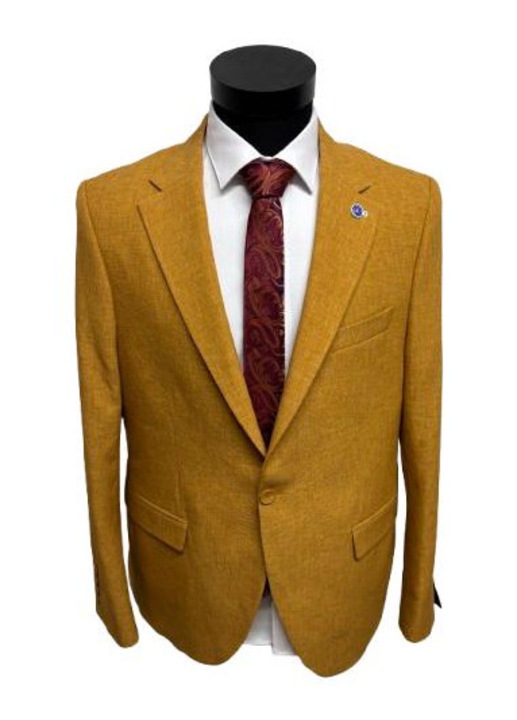 Мъжко яке Slim fit, Plus Scorpion, CK-2266-17, Жълт