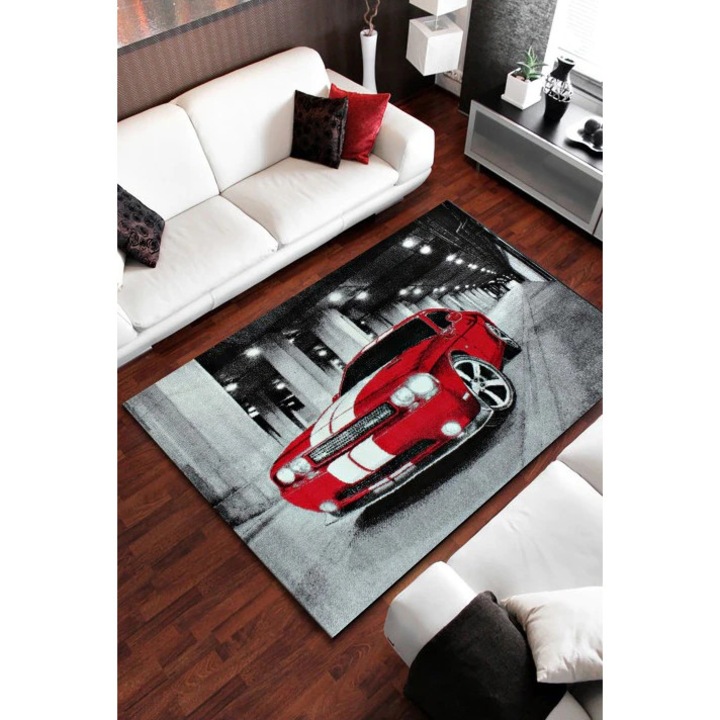 Covor Camera Copii Model Covorexpert Kolibri 11117-192, Marime 120 x 170 cm, Multicolor, Lungime Fir 9 mm, Antialergic, Polipropilena, Gradinita, Cresa, Loc de Joaca 120 x 170