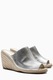 NEXT, Saboti wedge de piele, Argintiu, 3