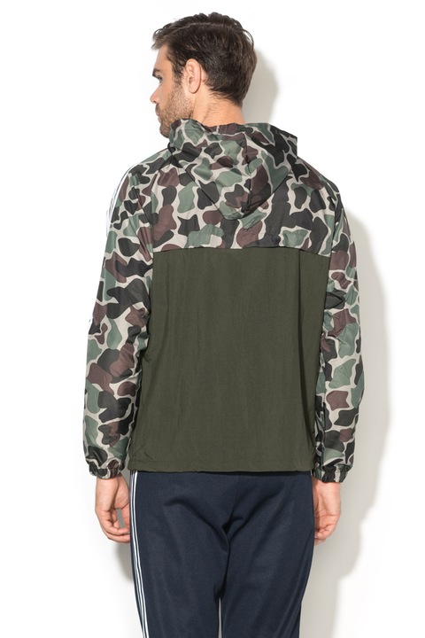 Adidas ORIGINALS, Jacheta cu model camuflaj, Verde militar, S