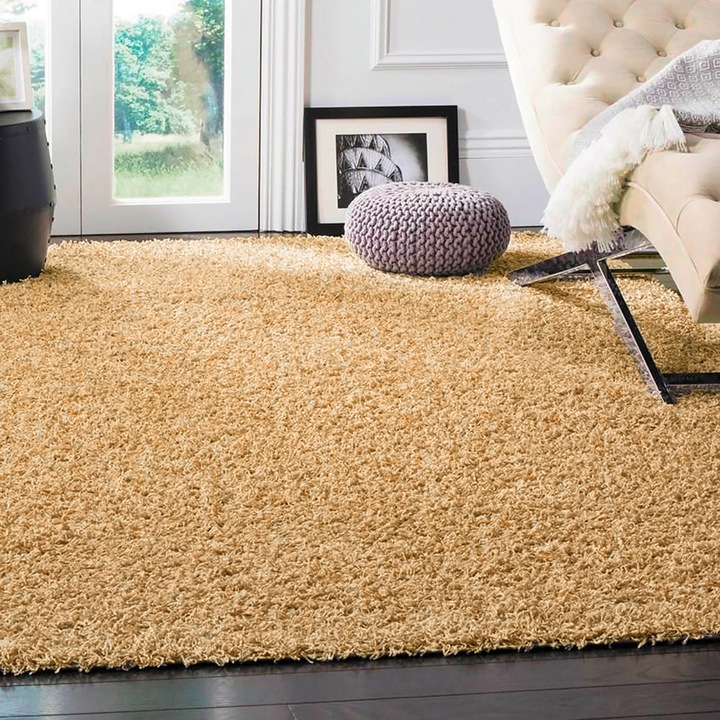 Килим Covorexpert Fantasy 12500-12, Размер 60 x 110 см, Кафяв, Дължина на косъм 30 мм, Антиалергичен, Полипропилен, Хол, Спалня, Трапезария, Офис