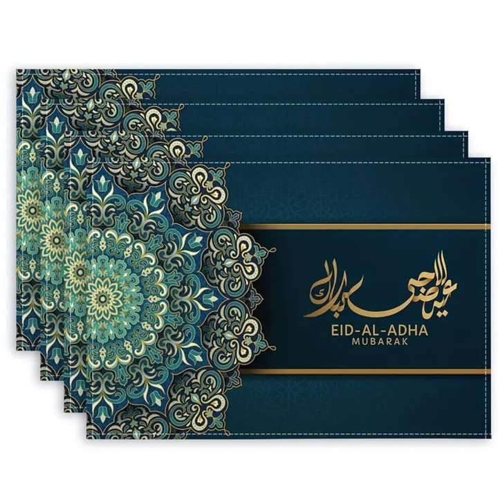 Set de 4 servete pentru masa Enforose, poliester, multicolor, 30x45cm