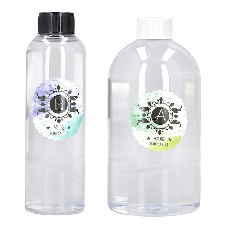 Set adeziv cu rasina epoxidica Enforose 750g A + 250g B, transparent, pentru bijuterii DIY