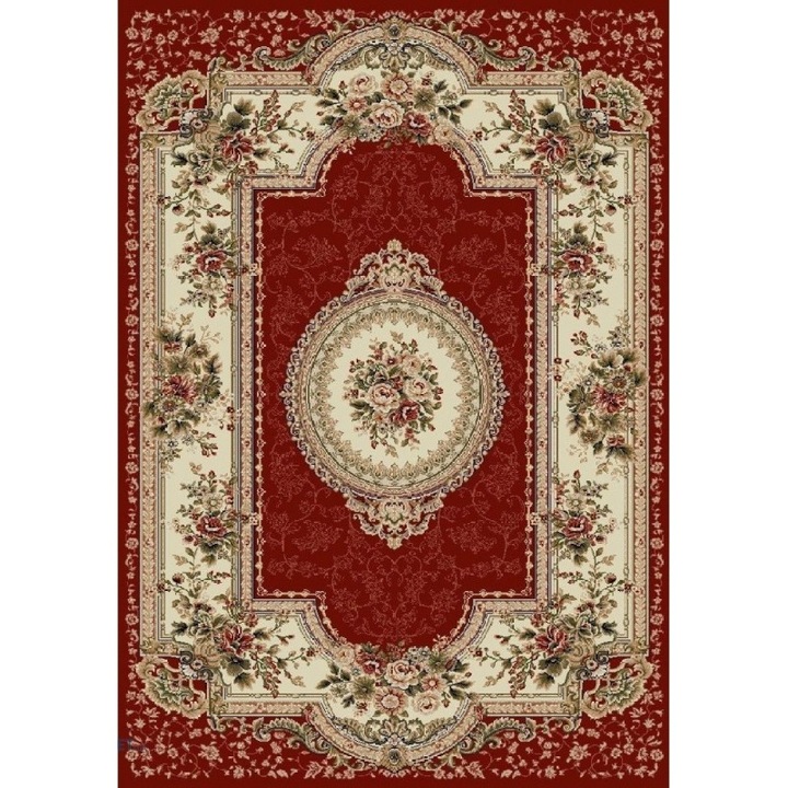 Covor Model Covorexpert Lotos 571-210, Marime 200 x 300 cm, Rosu, Lungime Fir 8 mm, Antialergic, Polipropilena, Living, Dormitor, Sufragerie, Birou 200 x 300