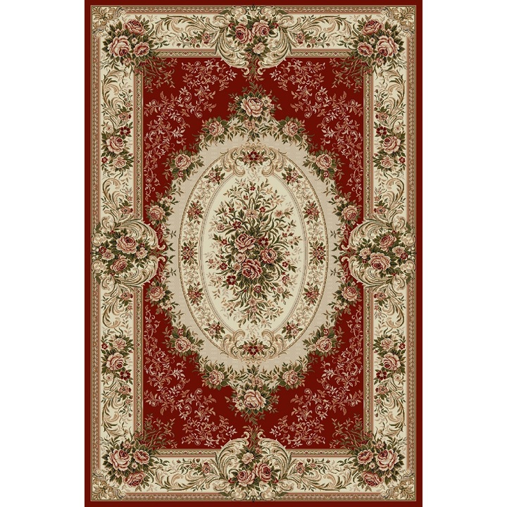 Covor Model Covorexpert Lotos 1529-210, Marime 80 x 150 cm, Grena, Rosu, Lungime Fir 8 mm, Antialergic, Polipropilena, Living, Dormitor, Sufragerie, Birou 80 x 150