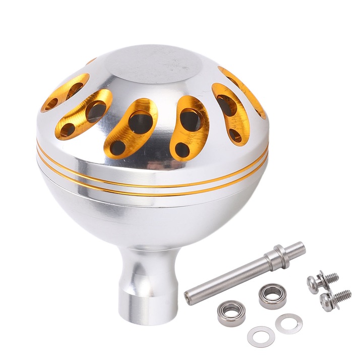 Mulineta de filare metalica, linie de pescuit, accesoriu de inlocuire pentru conversie de maner