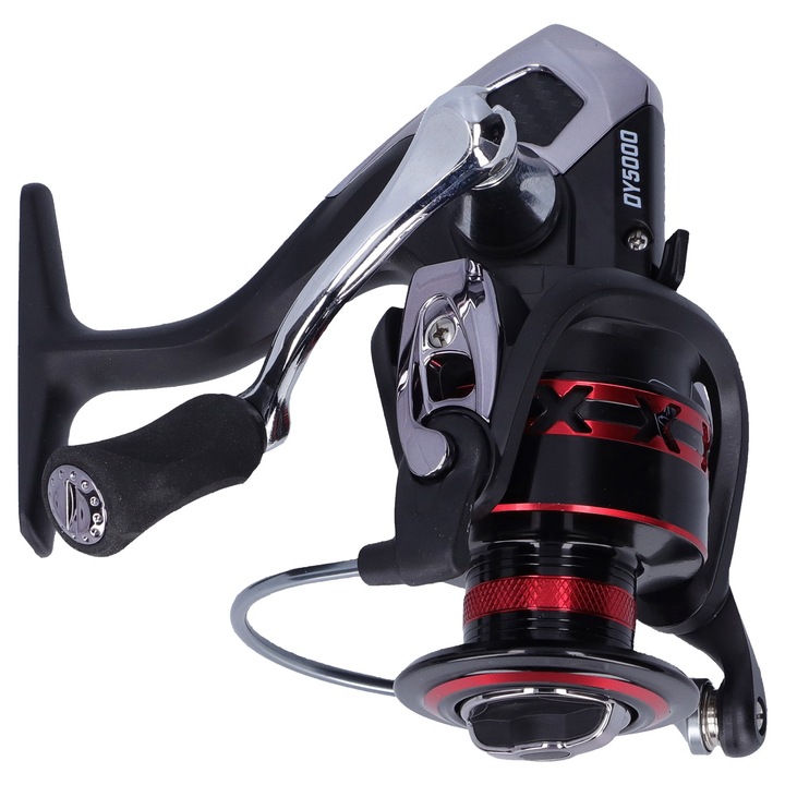Mulineta Enforose 13+1 rulmenti, raport de transmisie 5.2:1, metal, negru-rosu, 364g