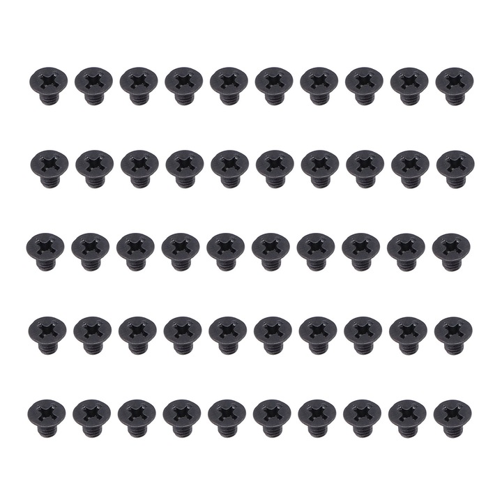 50 buc. Surub inecat cu cap cruce plat M4 A2-70 Piesa de conectare pentru reparatii, intretinere