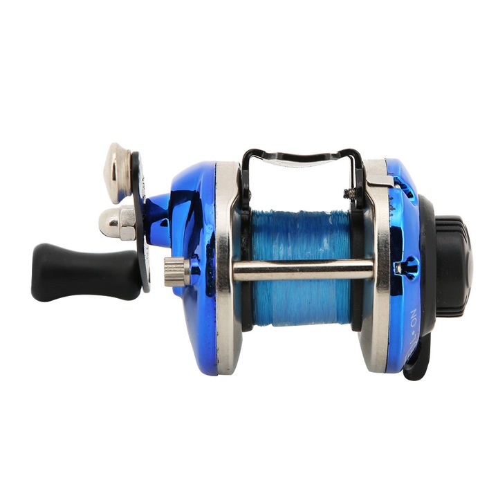 Enforose jéghorgász orsó, kis orsó, fém + nylon, 90g, kék, fekete, zöld, arany