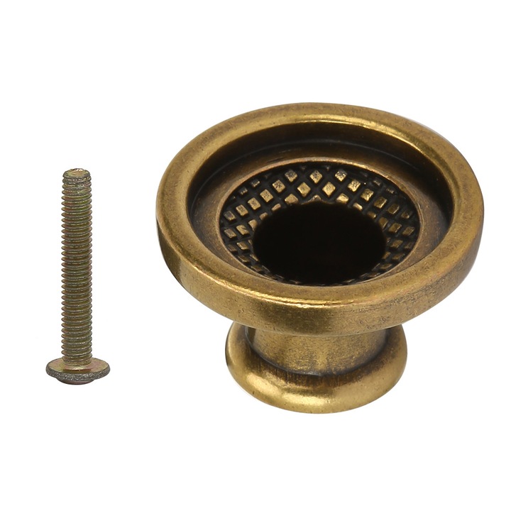 Maner retro din aliaj de zinc, negru, pentru dulapuri, cu o singura gaura