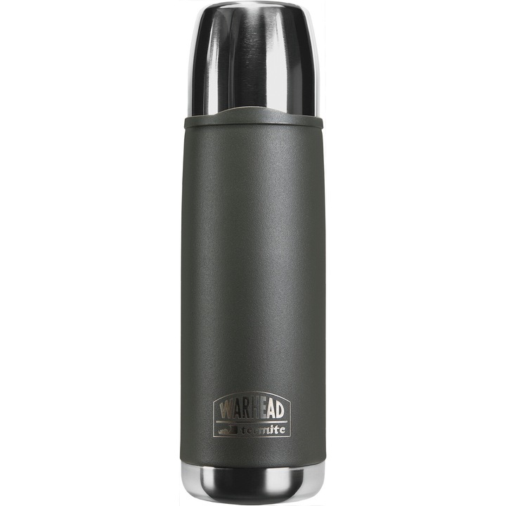 Termite termosz 0,5L, rozsdamentes acél, One-Twist rendszer, olíva szín, méretei 7x24,5cm