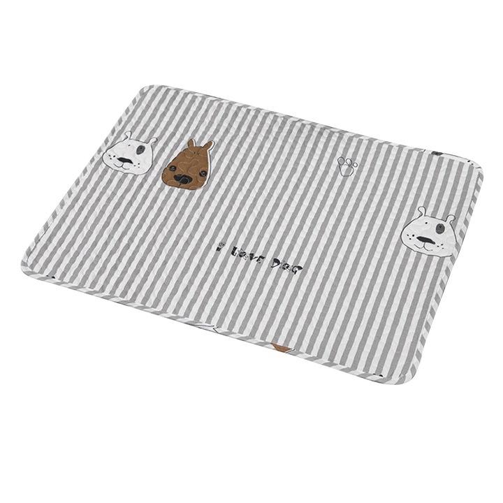 Culcus pentru animale Enforose, matlasat, antiderapant, model dragut, 1x1m