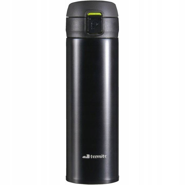 Termite Bluff termosz bögre, 0,48 L, fekete, vákuumszigetelés, PinPro zárrendszer