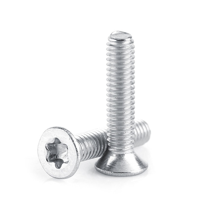 Surub cu stea M2.5, cu cap plat, din otel inoxidabil 304 (M2.5×10)