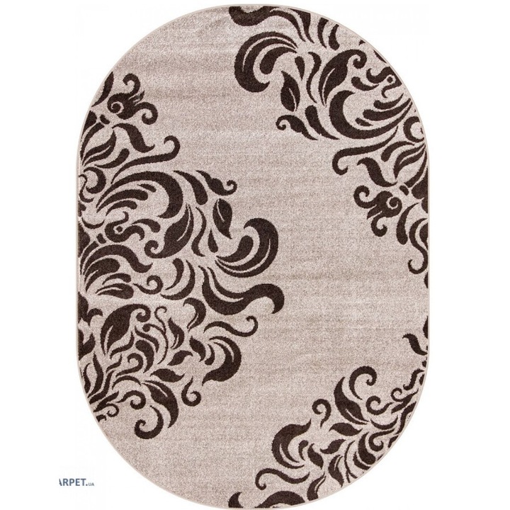 Килим Модел Covorexpert Mira 24031-243, Размер 50 x 80 см, Кафяв, Дължина на нишката 6 мм, Антиалергичен, Полипропилен, Хол, Спалня, Трапезария, Офис