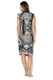 DESIGUAL, Rochie din jerseu cu imprimeu floral Estrella, Negru/Alb, S