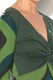 DESIGUAL, Rochie evazata cu design innodat Yacone, Verde feriga, XL