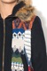 DESIGUAL, Haina cu gluga si garnituri tricotate Sheila, Bleumarin inchis, 40