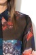 DESIGUAL, Camasa transparenta cu model floral Ulrich, Negru/Albastru, S