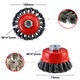 Set 4 perii de sarma pentru polizor unghiular, ZGGZERG, M14x2mm piulita, 75mm/100mm, Argintiu/Rosu