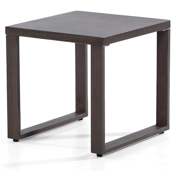 Masuta colt gradina/terasa, Maison Mex LONDON, L.51 l.51 H.51 cm, maro