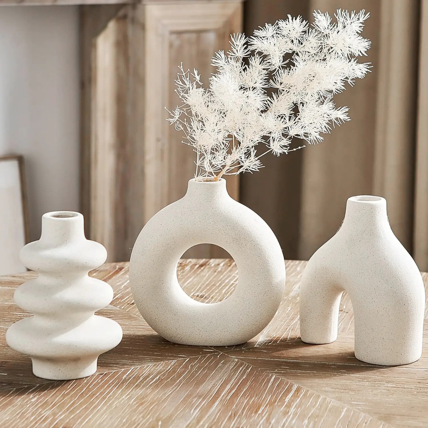 Set 3 Vaze Decorative Elindor® Ideale pentru Flori, Cadou de Casa