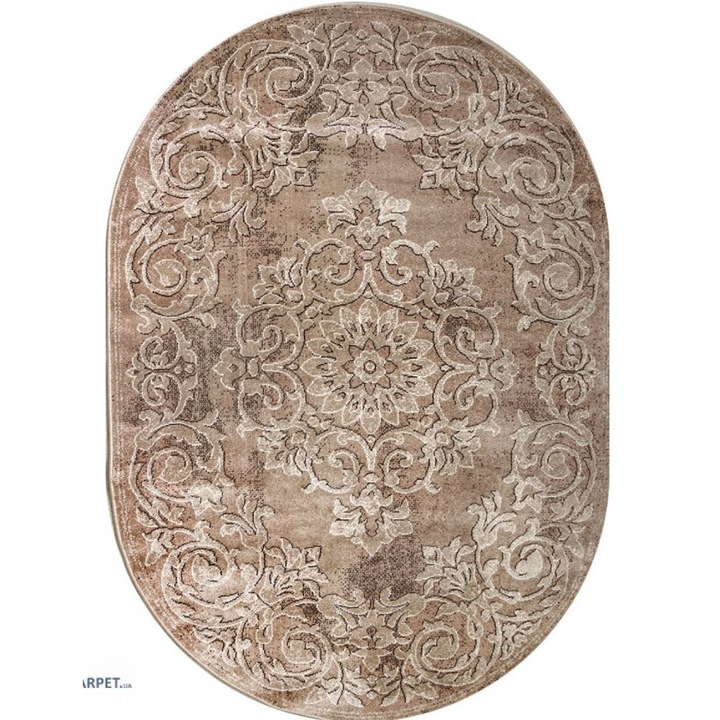 Килим Модел Covorexpert Mira 24016-132, Размер 80 x 150 см, Кафяв, Дължина на косъм 6 мм, Антиалергичен, Полипропилен, Хол, Спалня, Трапезария, Офис 80 x 150