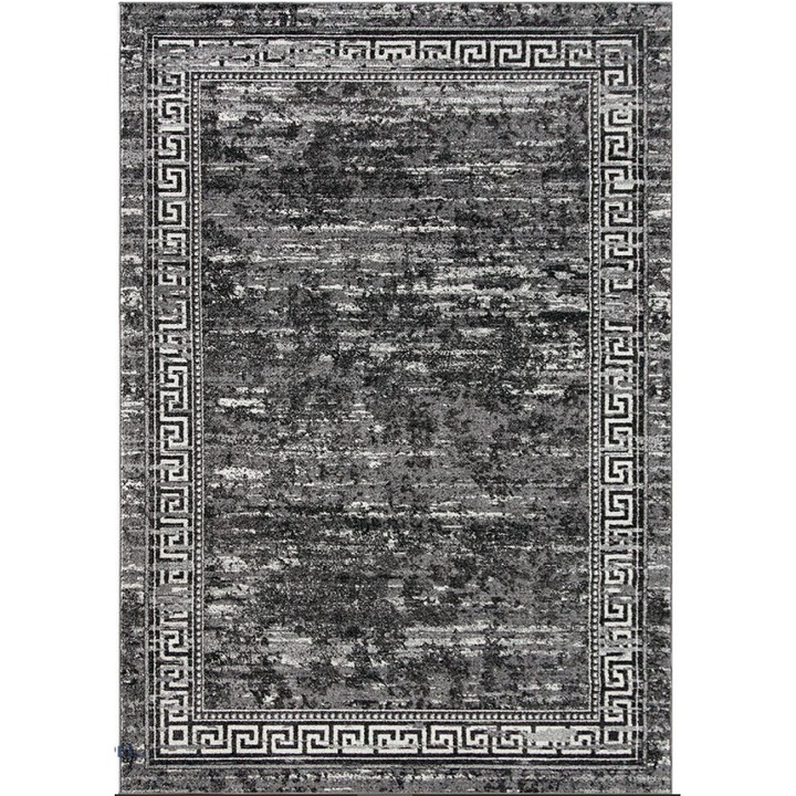 Covor Model Covorexpert Mira 24001-190, Marime 80 x 150 cm, Gri, Lungime Fir 6 mm, Antialergic, Polipropilena, Living, Dormitor, Sufragerie, Birou 80 x 150