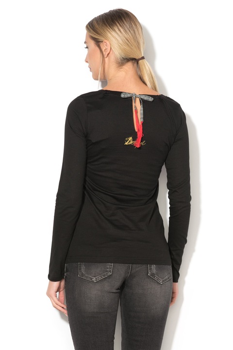 DESIGUAL, Bluza cu model grafic, Negru, L