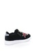 Juicy Couture, Pantofi slip on catifelati cu aplicatii Vela, Negru/Rosu/Galben, 36
