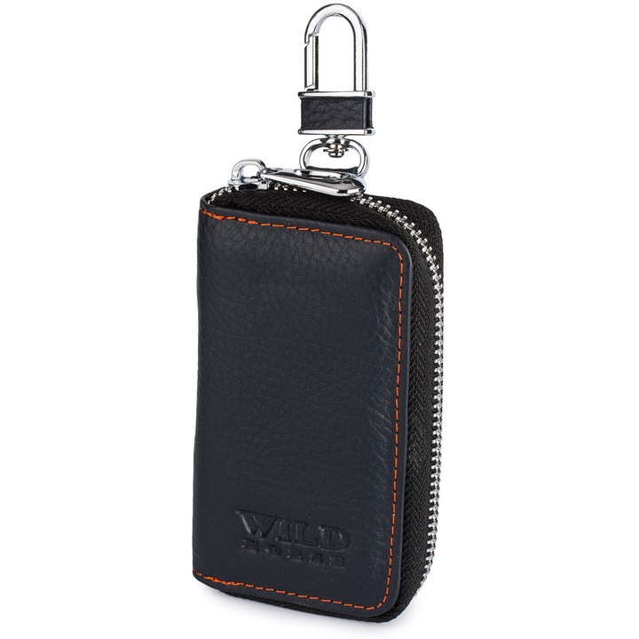 Etui, Wild Horse, piele ecologica, 10x15cm, negru