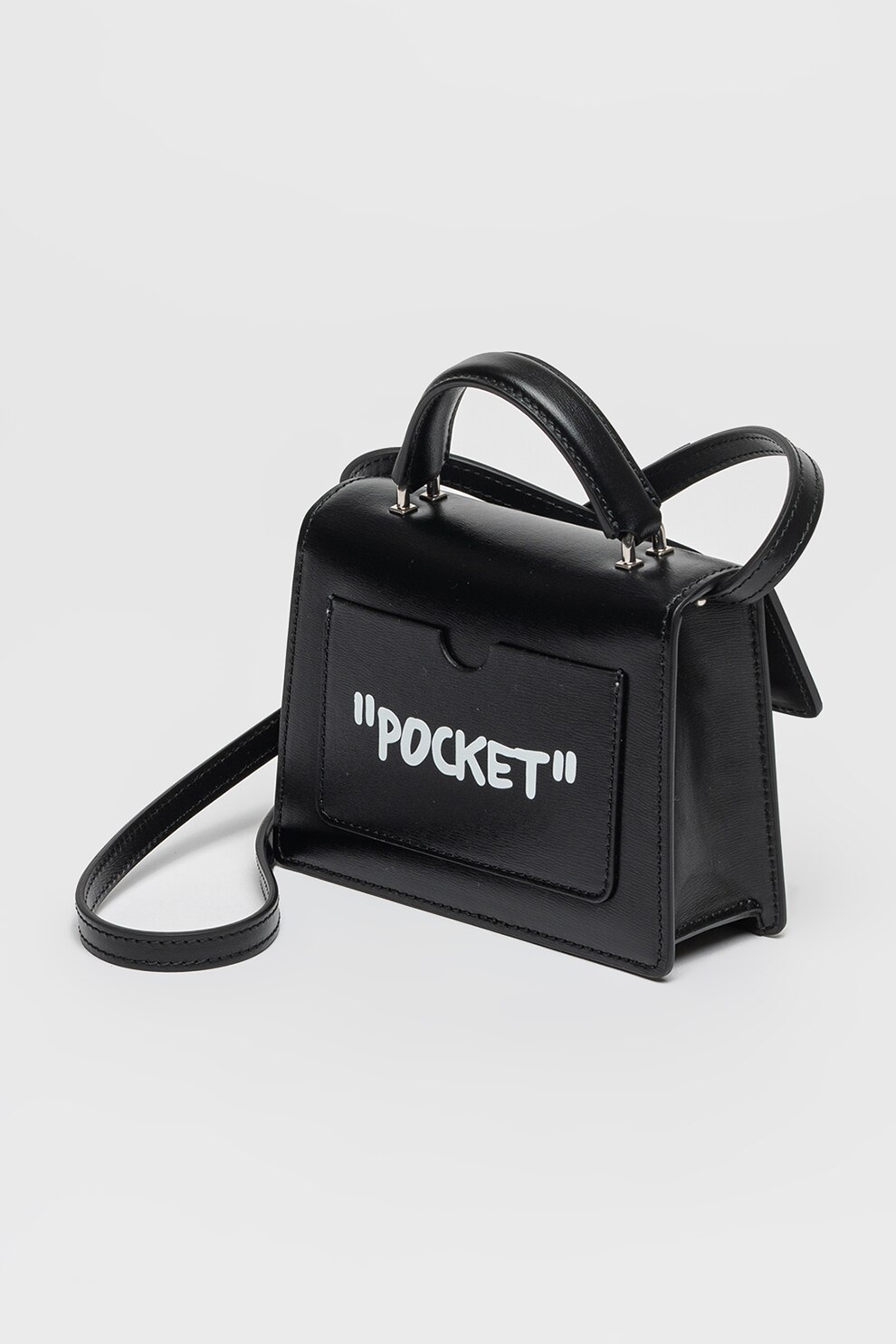 OFF WHITE 2wayバッグ OFF-WHITE, Geanta crossbody de piele cu model, Alb, Negru - eMAG.ro